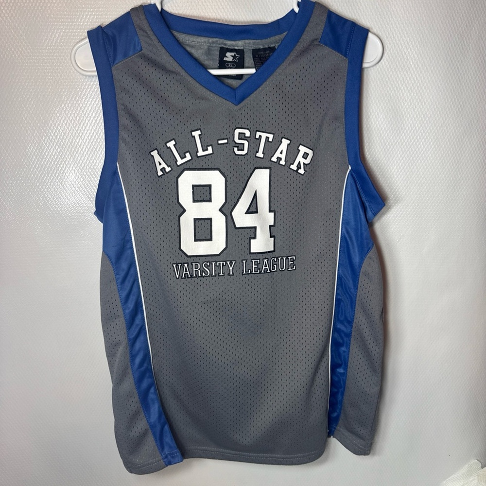 STARTER Gray and Blue Athletic Jersey